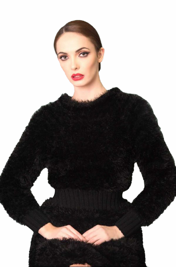 Black Swan Hand Knitted Dress – Arta Kallaba